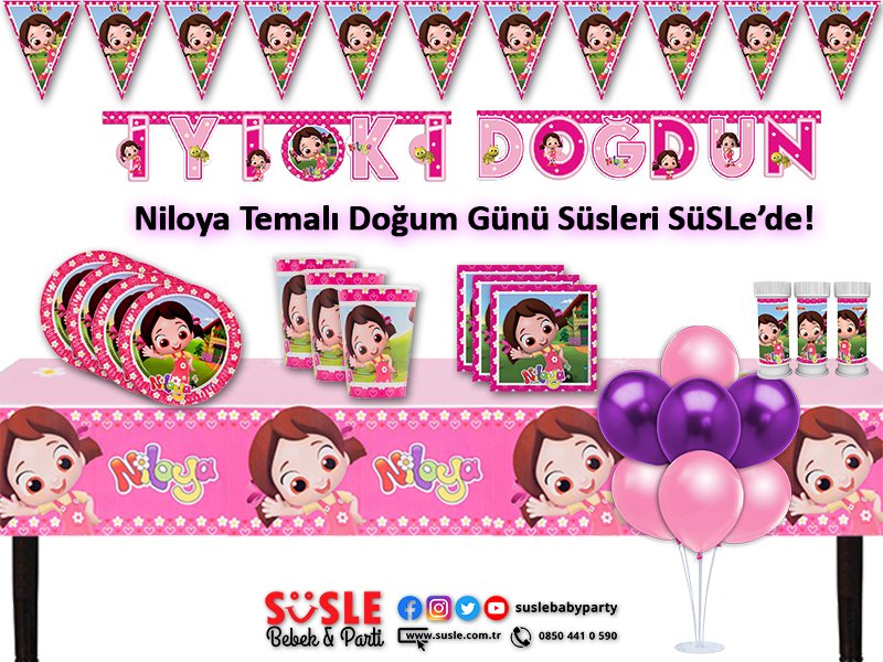 Niloya Temalı Doğum Günü Parti SüSleri www.susle.com.tr'de!