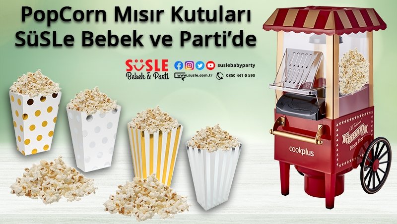 PopCorn Patlamış Mısır Kutusu Modelleri ve Renkleri susle.com.tr'de