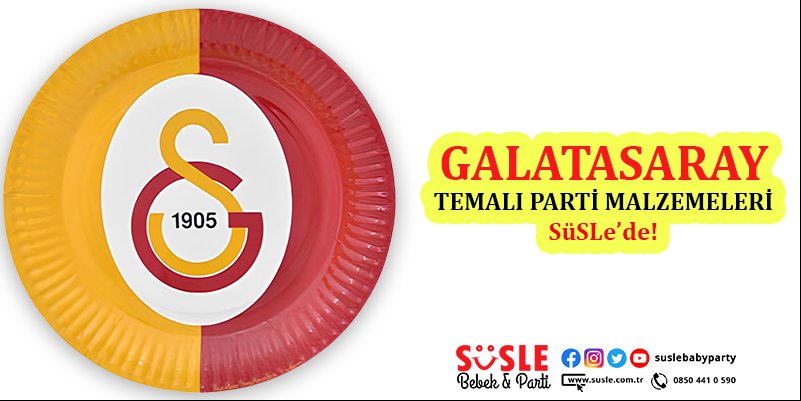 Galatasaray Temalı Doğum Günü Parti Malzemeleri SüSLe'de!