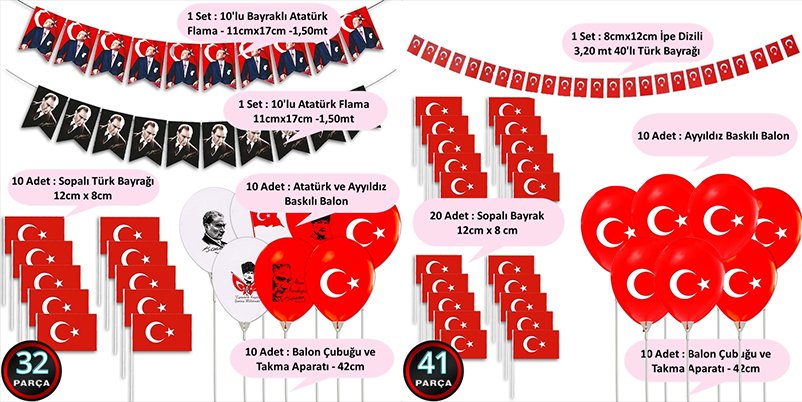 19 Mayıs Süsleme Setleri, SüSLe Bebek ve Parti'de!