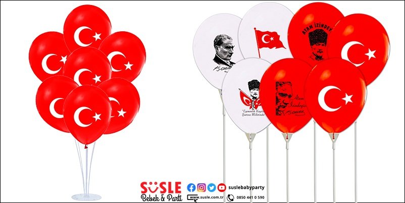 29 Ekim Kutlama Malzemeleri SüSLe Bebek ve Parti'de