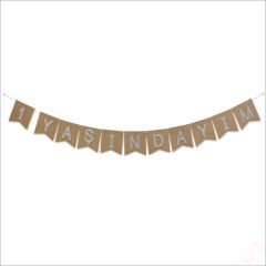 1 Yaşımdayım Kraft Banner - 180 cm
