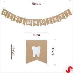 Dişim Çıktı Kraft Banner - 180 cm