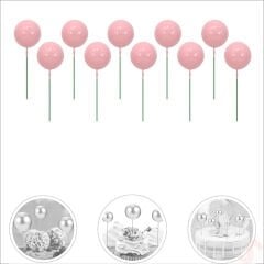 Çubuklu SüSLeme Topu, 2cm x 10 adet - Pembe