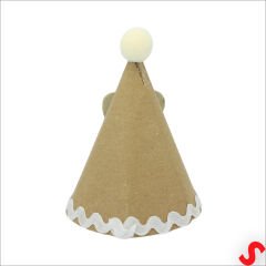 Diş Figürlü Kraft Karton Ponponlu Külah Şapka