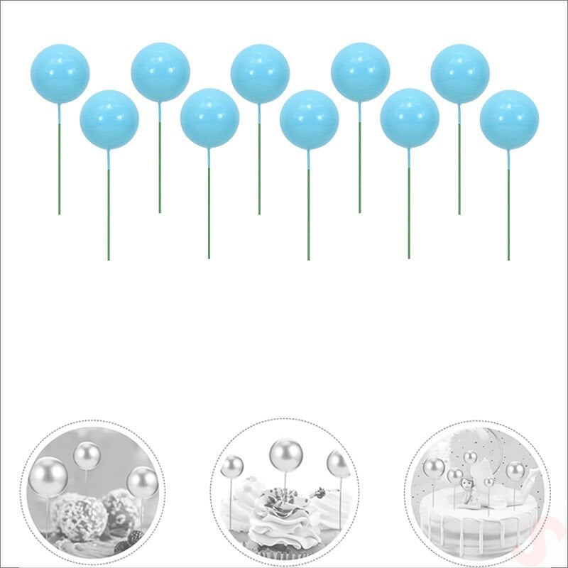 Çubuklu SüSLeme Topu, 2cm x 10 adet - Mavi
