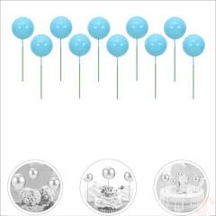 Çubuklu SüSLeme Topu, 2cm x 10 adet - Mavi