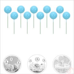 Çubuklu SüSLeme Topu, 2cm x 10 adet - Mavi
