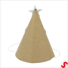 1 Yaş Figürlü Kraft Karton Yıldızlı Külah Şapka