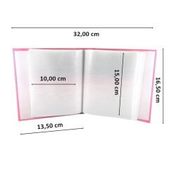 Bebek Fotoğraf Albümü, 10cm x 15cm x 100 Resimlik - Pembe