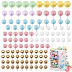 Çubuklu SüSLeme Topu, 3cm x 8 adet - Mavi