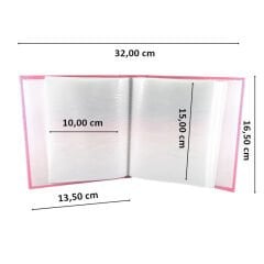 Bebek Fotoğraf Albümü, 10cm x 15cm x 100 Resimlik - Pembe