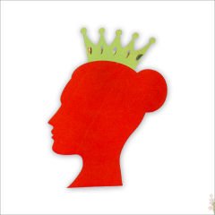 Kraliçe Anne Kafa Silüeti, Metalik Karton - 5 Adet