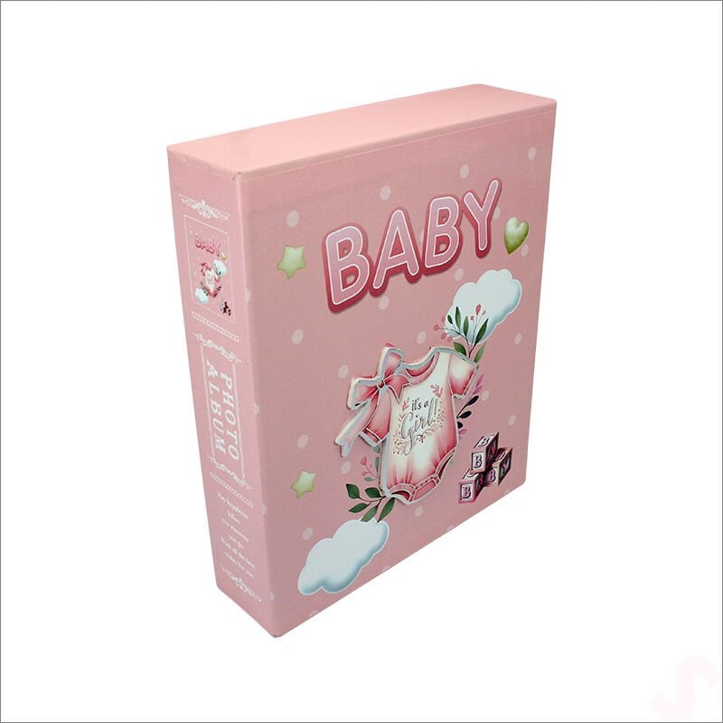 Bebek Fotoğraf Albümü Kutulu, 40 Resimlik - Pembe Tulum