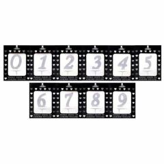 Pleksi Rakam Pasta Süsü, 12,5cm x 5cm - 1 Adet Gümüş 9