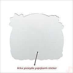 Unicorn Aynalı Duvar Stickerı, 33cm x 30cm