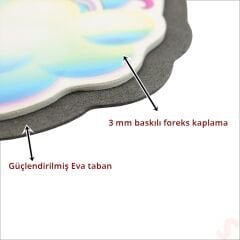 Unicorn Aynalı Duvar Stickerı, 33cm x 30cm