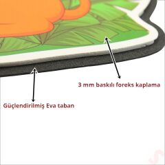 Safari Sevimli Hayvanlar Aynalı Duvar Stickerı, 33cm x 30cm