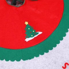 Yılbaşı Çam Ağacı Altı Örtüsü Desenli - 90 cm