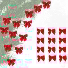 Yılbaşı Kadife Fiyonk SüS, 5,5 cm x 12 Adet