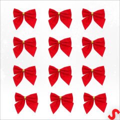 Yılbaşı Kadife Fiyonk SüS, 5,5 cm x 12 Adet