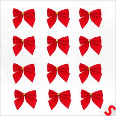 Yılbaşı Kadife Fiyonk SüS, 5,5 cm x 12 Adet
