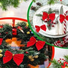 Yılbaşı Kadife Fiyonk SüS, 5,5 cm x 12 Adet