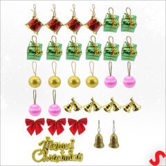 Yılbaşı Ağacı Lüks SüSLeme Seti, 4,5cm x 30 Parça