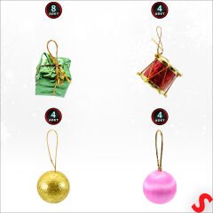 Yılbaşı Ağacı Lüks SüSLeme Seti, 4,5cm x 30 Parça