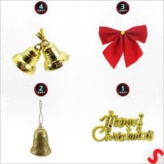 Yılbaşı Ağacı Lüks SüSLeme Seti, 4,5cm x 30 Parça