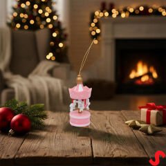 Mini Pembe Atlı Karınca, 8,5cm x 3,5cm - 1 Adet