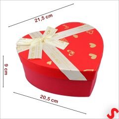Kalp Kutu Fiyonklu Love Model 21,5x20,5x9cm - Büyük Boy