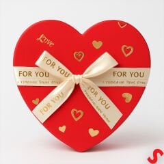 Kalp Kutu Fiyonklu Love Model 21,5x20,5x9cm - Büyük Boy