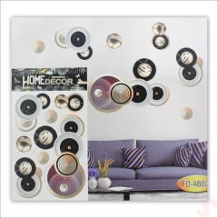 3 Boyutlu Dekoratif Duvar Sticker Seti, Gümüş