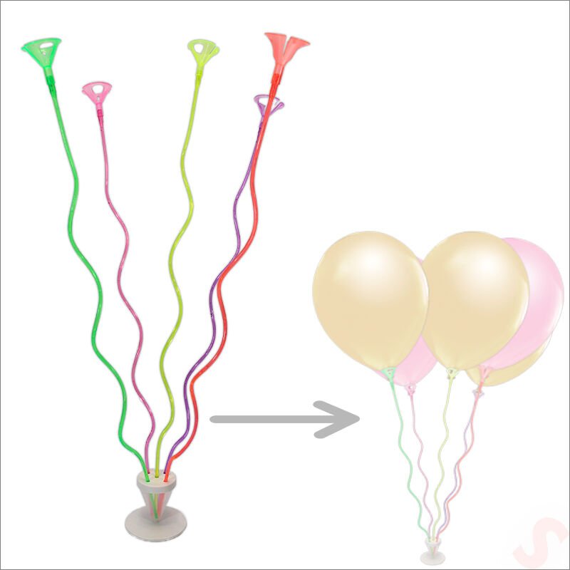 Spiral 50 cm, 5'li Balon Standı (Balonlar Hariç)