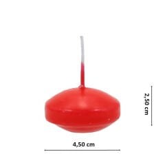 Suda Batmadan Yüzen MuM, 5 Adet - Kırmızı