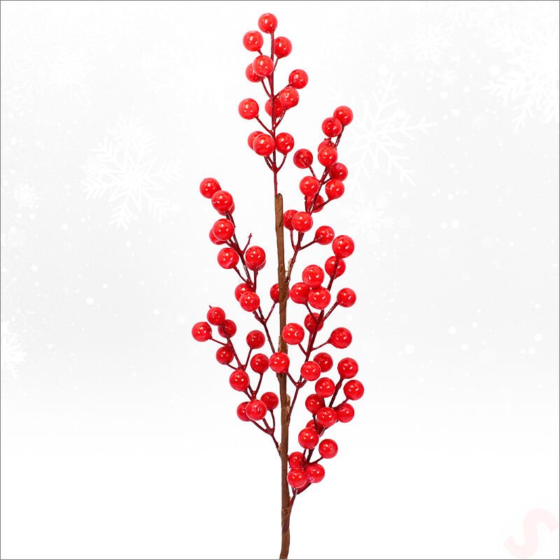 Yapay Kokina Dalı, 65 cm  6 Dal  70 Meyveli