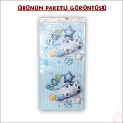 Kapaklı, Katlanır Demonte Karton Kutu, 30cm - Biberon & Mavi