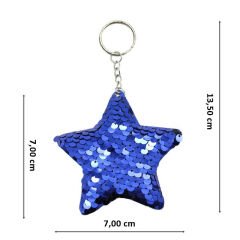 Pul Payetli Anahtarlık, Mavi