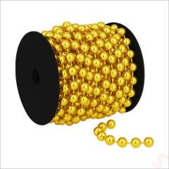 Zincir Boncuk Makara, 6mm x 8mt - Altın