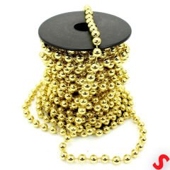 Zincir Boncuk Makara, 6mm x 8mt - Altın