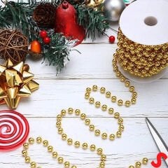 Zincir Boncuk Makara, 6mm x 8mt - Altın