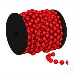 Zincir Boncuk Makara, 6mm x 8mt - Kırmızı