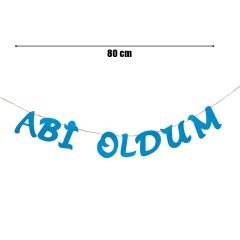 Abi Oldum Simli Eva Uzar Yazı - 80 cm