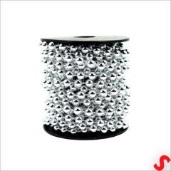Zincir Boncuk Makara, 6mm x 8mt - Gümüş