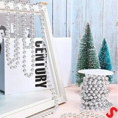 Zincir Boncuk Makara, 6mm x 8mt - Gümüş