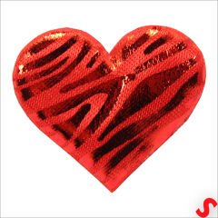 Yapışkanlı Kalp Sticker, 3,5 cm x 10 Adet - Kırmızı