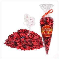 Çilek Kokulu Kurutulmuş Gerçek Gül Yaprakları - 80 gr