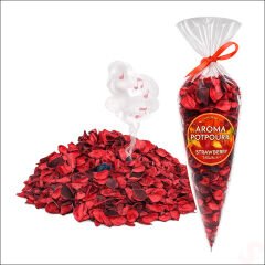 Çilek Kokulu Kurutulmuş Gerçek Gül Yaprakları - 80 gr