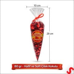 Çilek Kokulu Kurutulmuş Gerçek Gül Yaprakları - 80 gr